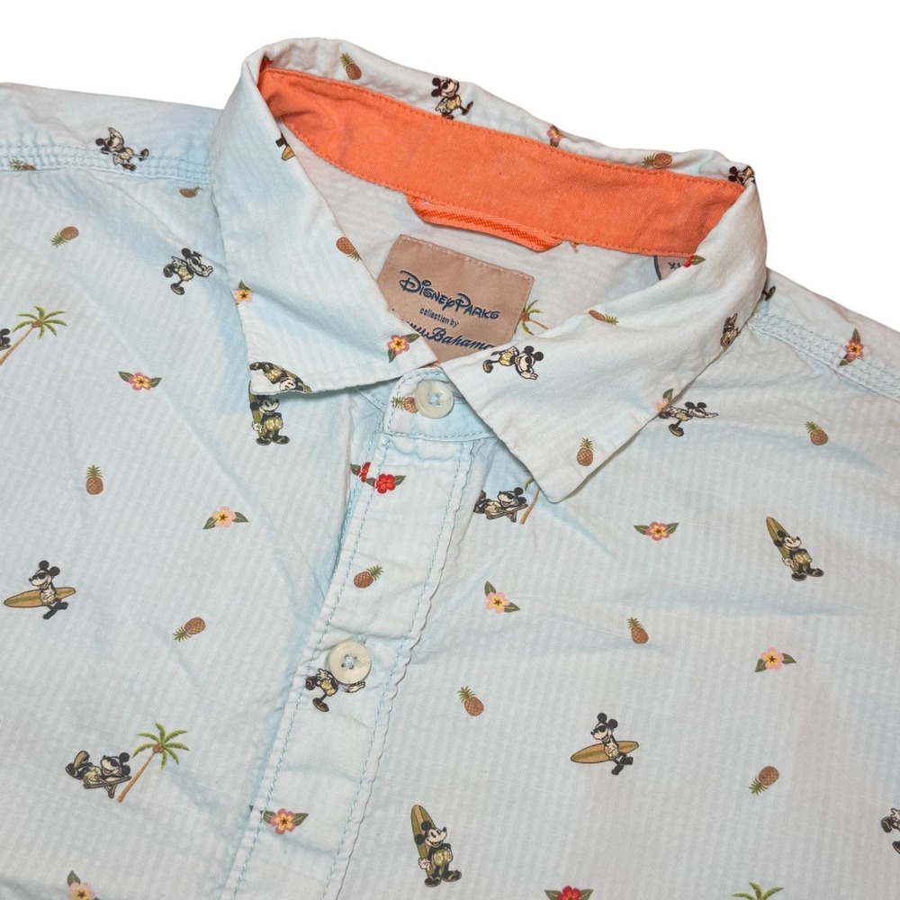 Disney Parks Tommy Bahama Mickey Mouse Tropical Shirt Mens XL Short Sleeve